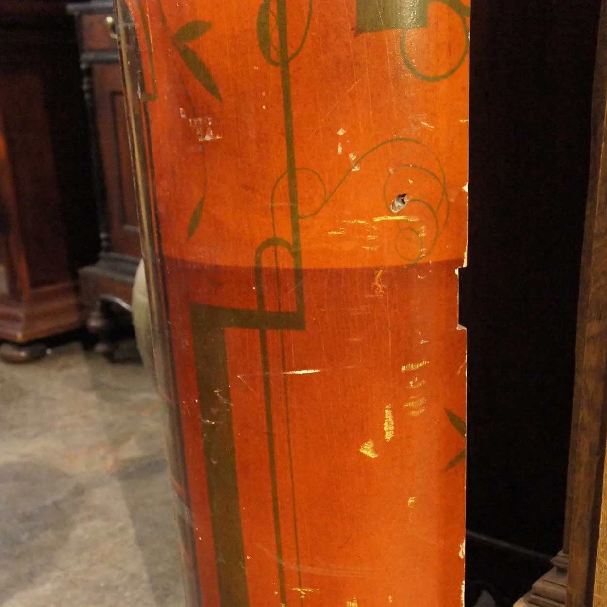11 German Art Deco Walnut and Pine Painted Architectural Wall Panels
