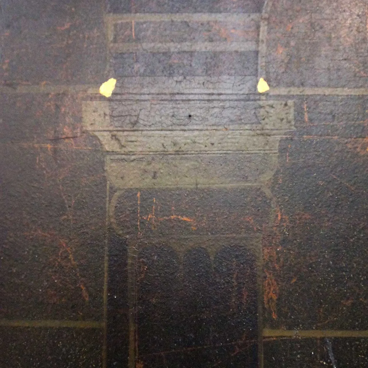 11 German Art Deco Walnut and Pine Painted Architectural Wall Panels