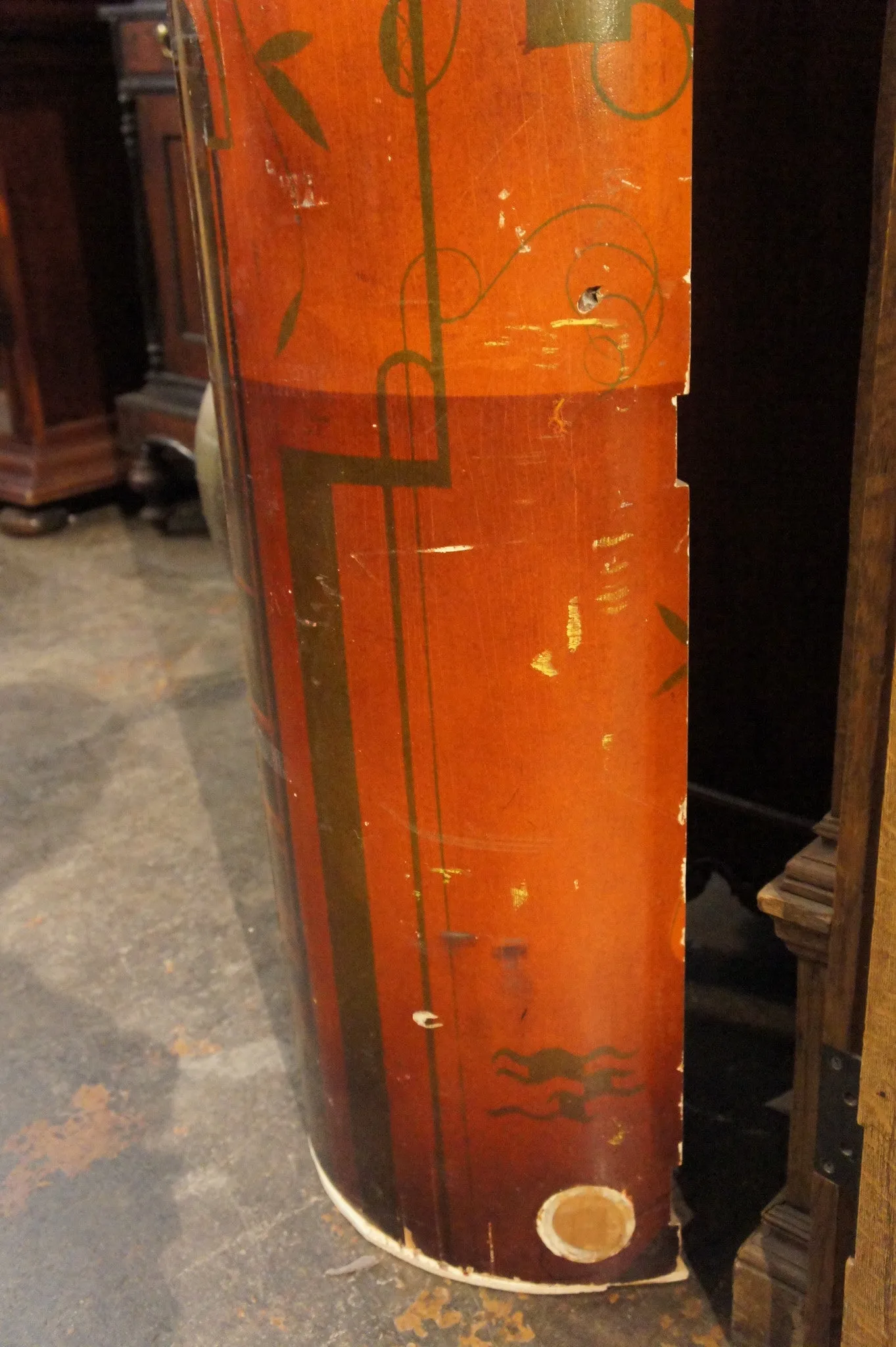 11 German Art Deco Walnut and Pine Painted Architectural Wall Panels