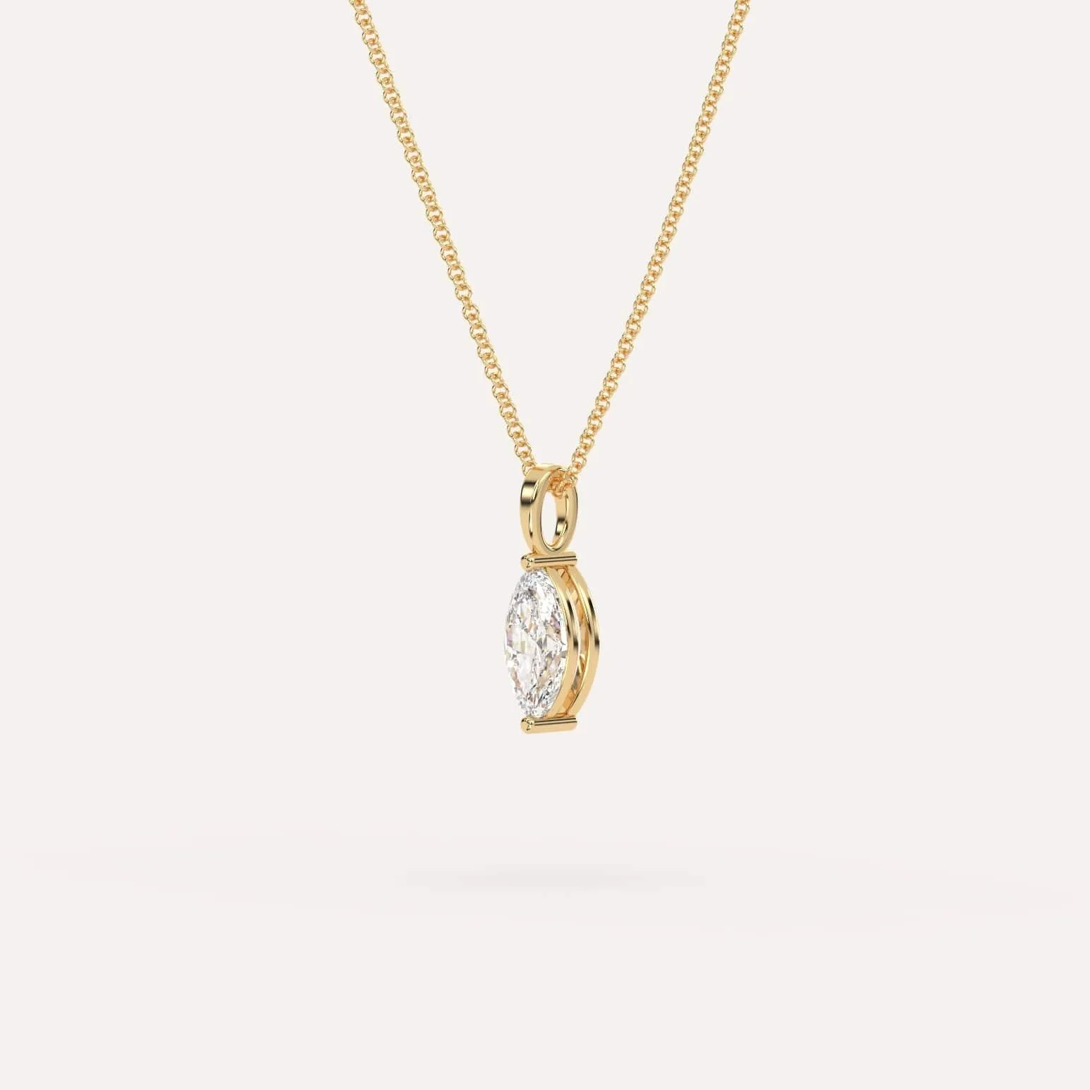 1/2 carat Marquise Diamond Pendant Necklace