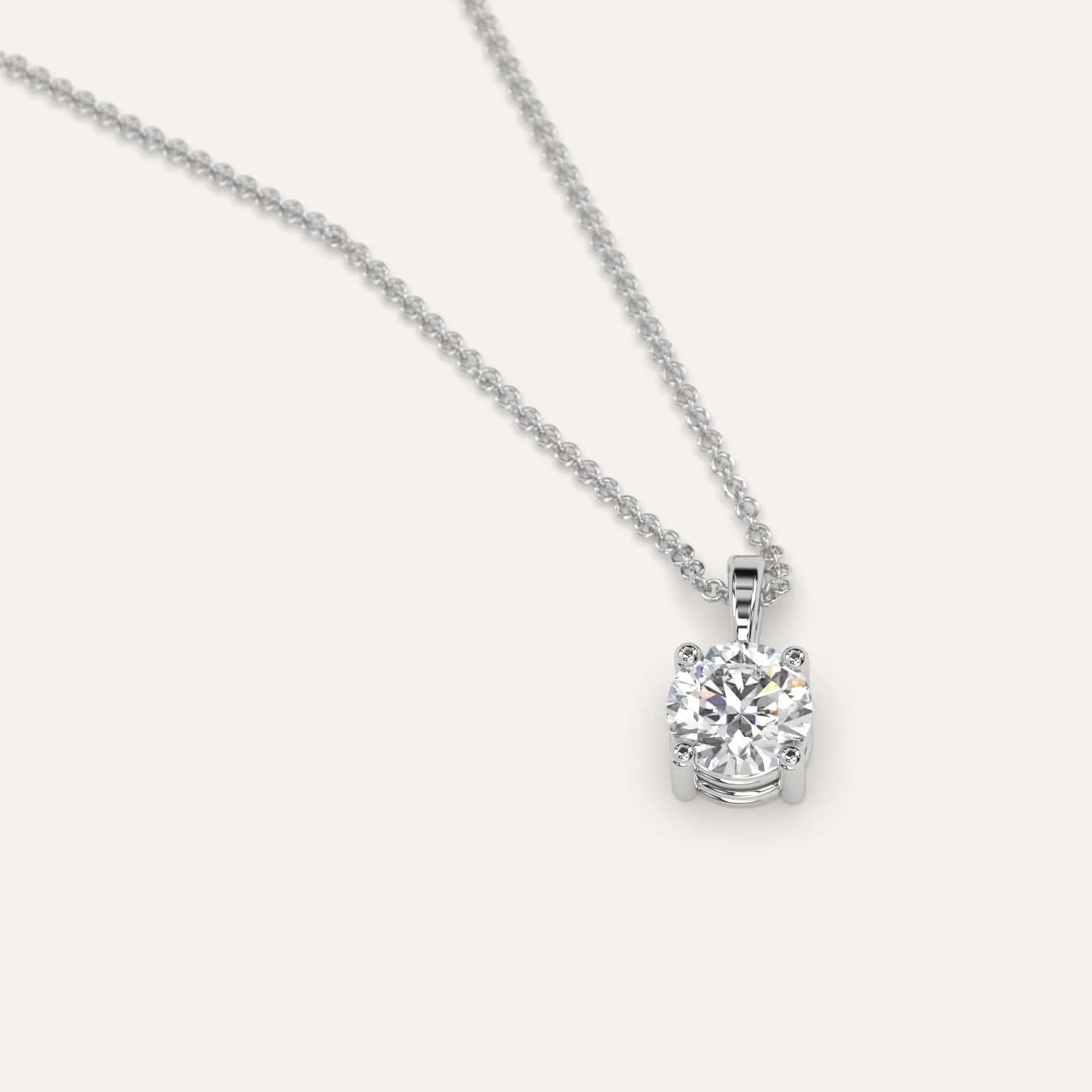 1/2 carat Round Diamond Pendant Necklace