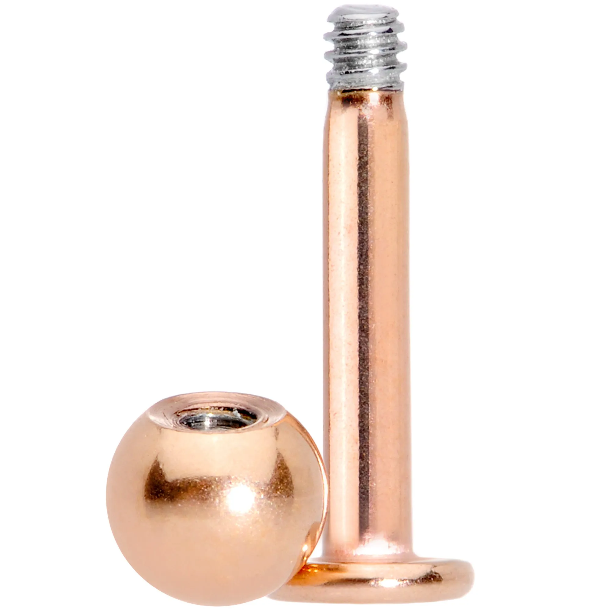 14 Gauge 5/16 Rose Gold Tone Simple Labret Monroe Tragus