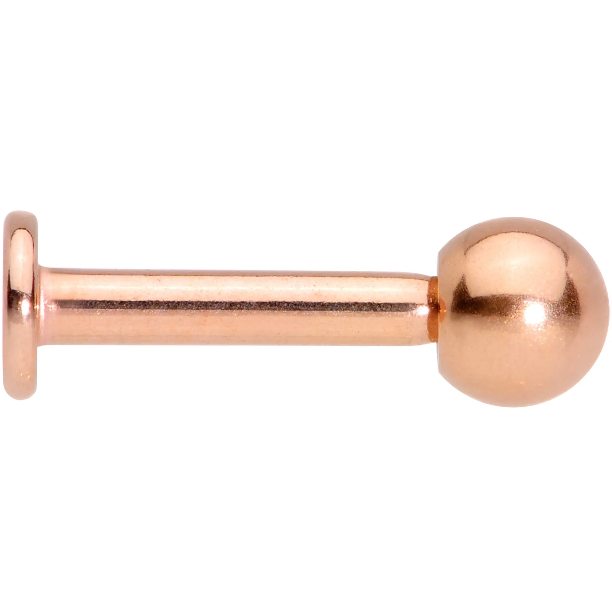 14 Gauge 5/16 Rose Gold Tone Simple Labret Monroe Tragus
