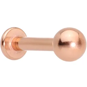 14 Gauge 5/16 Rose Gold Tone Simple Labret Monroe Tragus