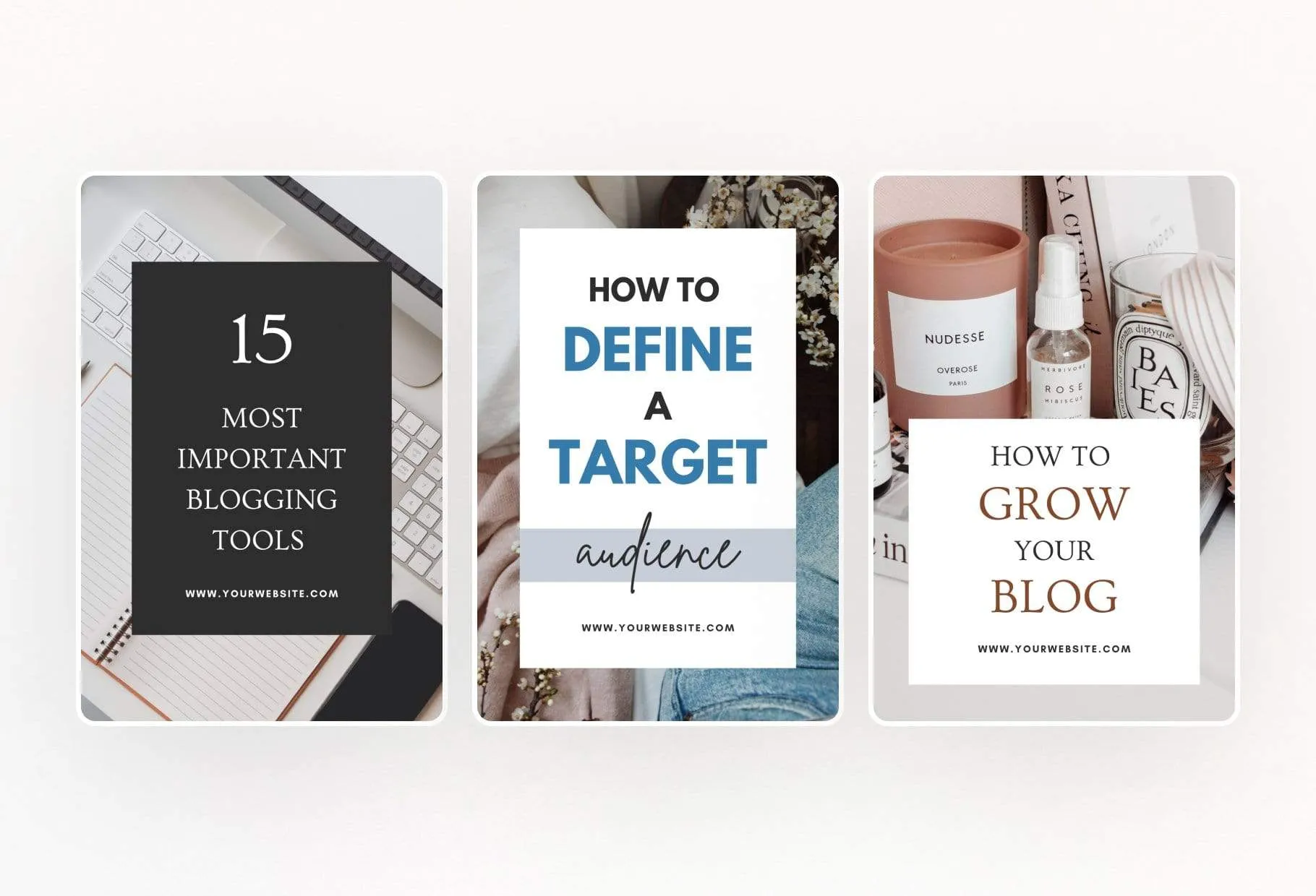 14 Modern Pinterest Templates for Bloggers and Coaches in All Industries Editable Canva Template Pack 02