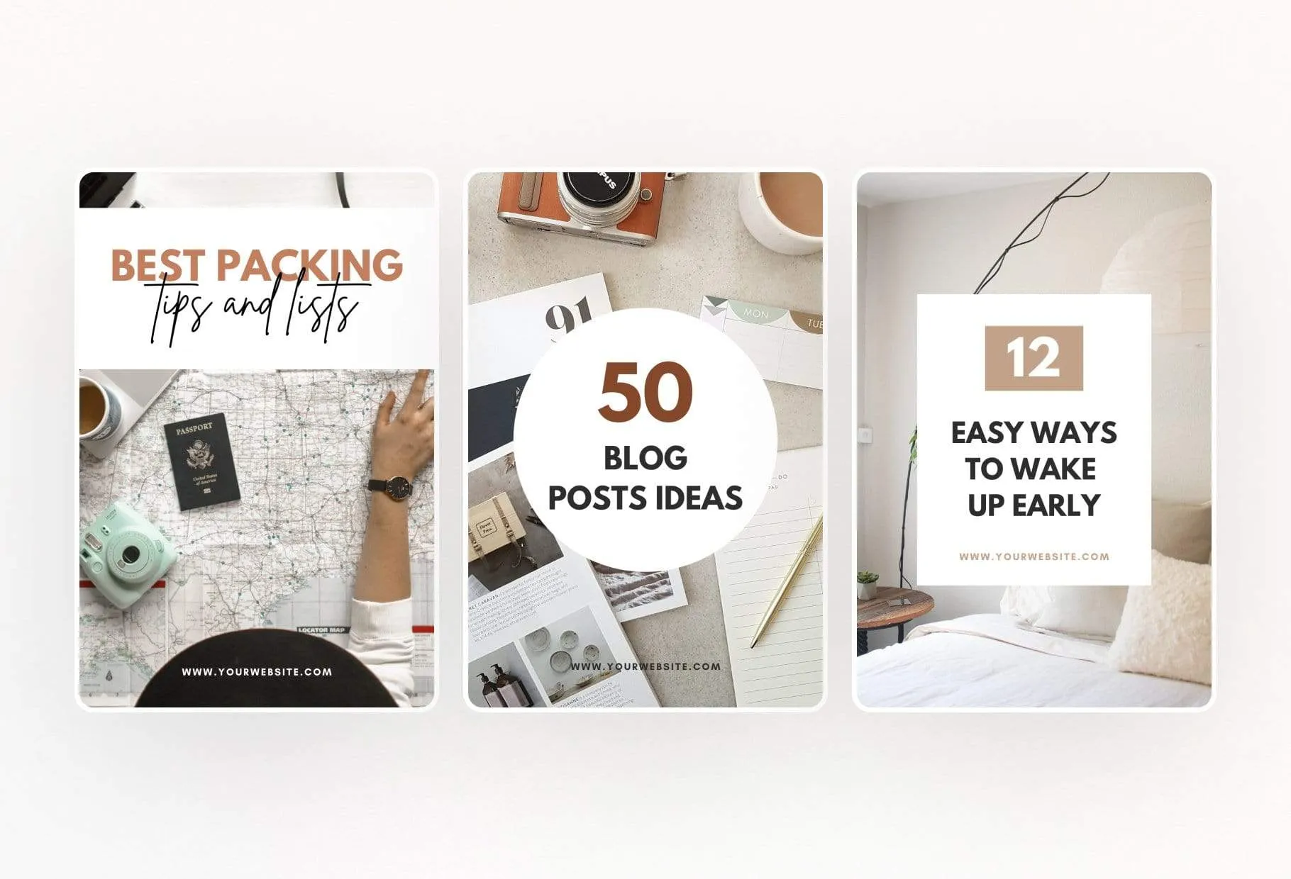 14 Modern Pinterest Templates for Bloggers and Coaches in All Industries Editable Canva Template Pack 02