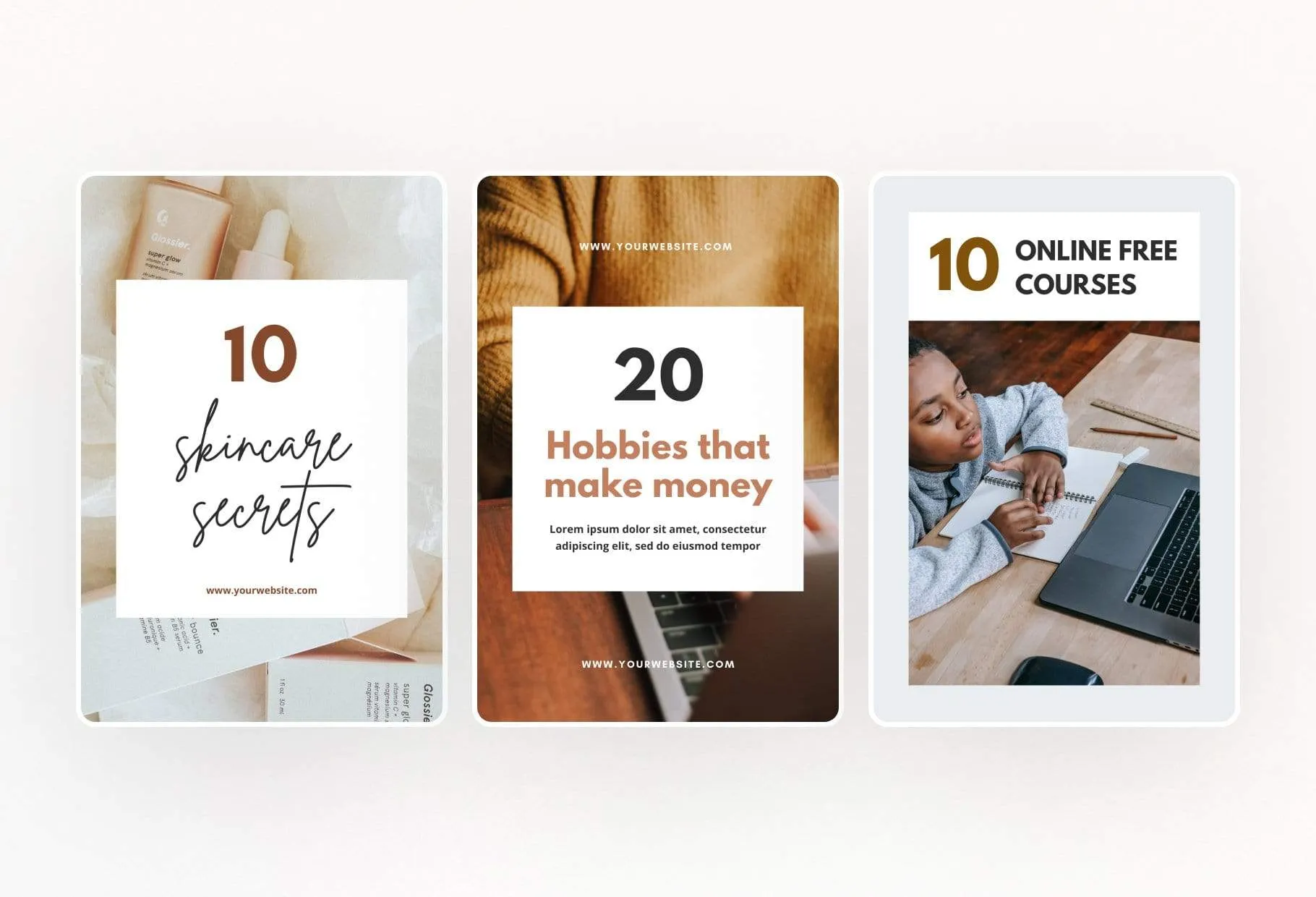 14 Modern Pinterest Templates for Bloggers and Coaches in All Industries Editable Canva Template Pack 02