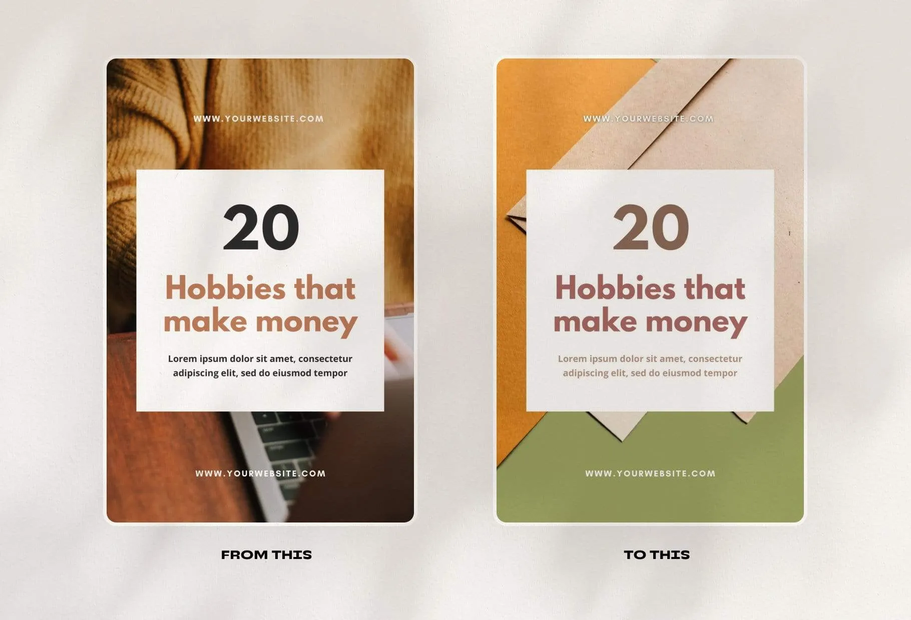 14 Modern Pinterest Templates for Bloggers and Coaches in All Industries Editable Canva Template Pack 02