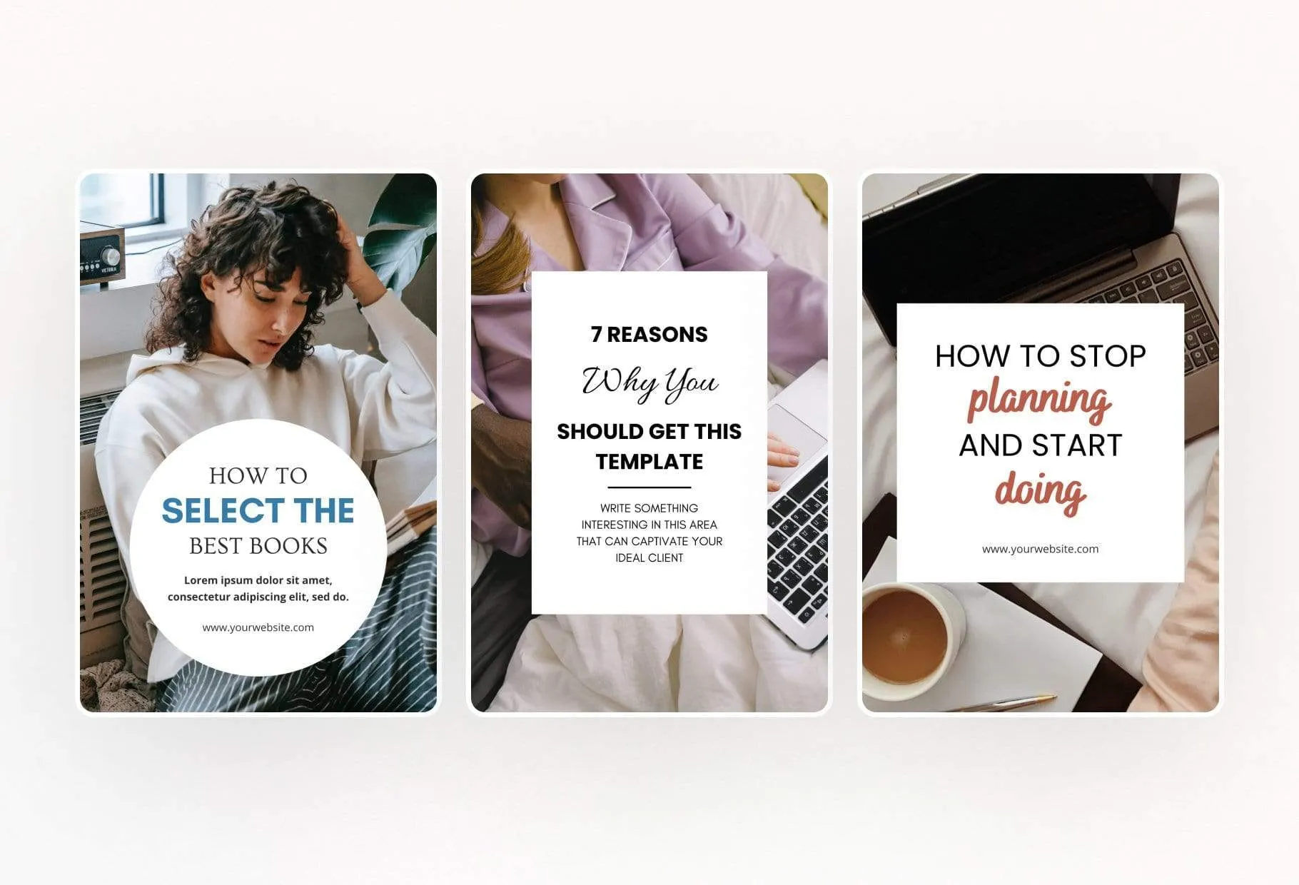 14 Modern Pinterest Templates for Bloggers and Coaches in All Industries Editable Canva Template