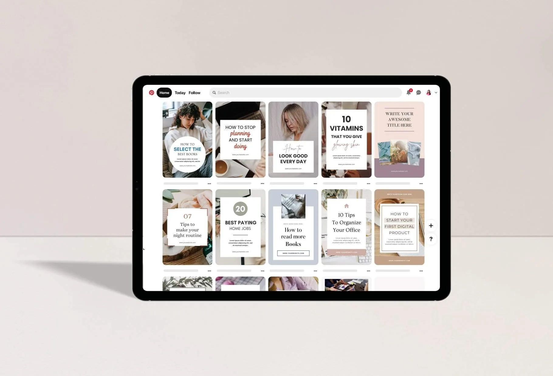 14 Modern Pinterest Templates for Bloggers and Coaches in All Industries Editable Canva Template