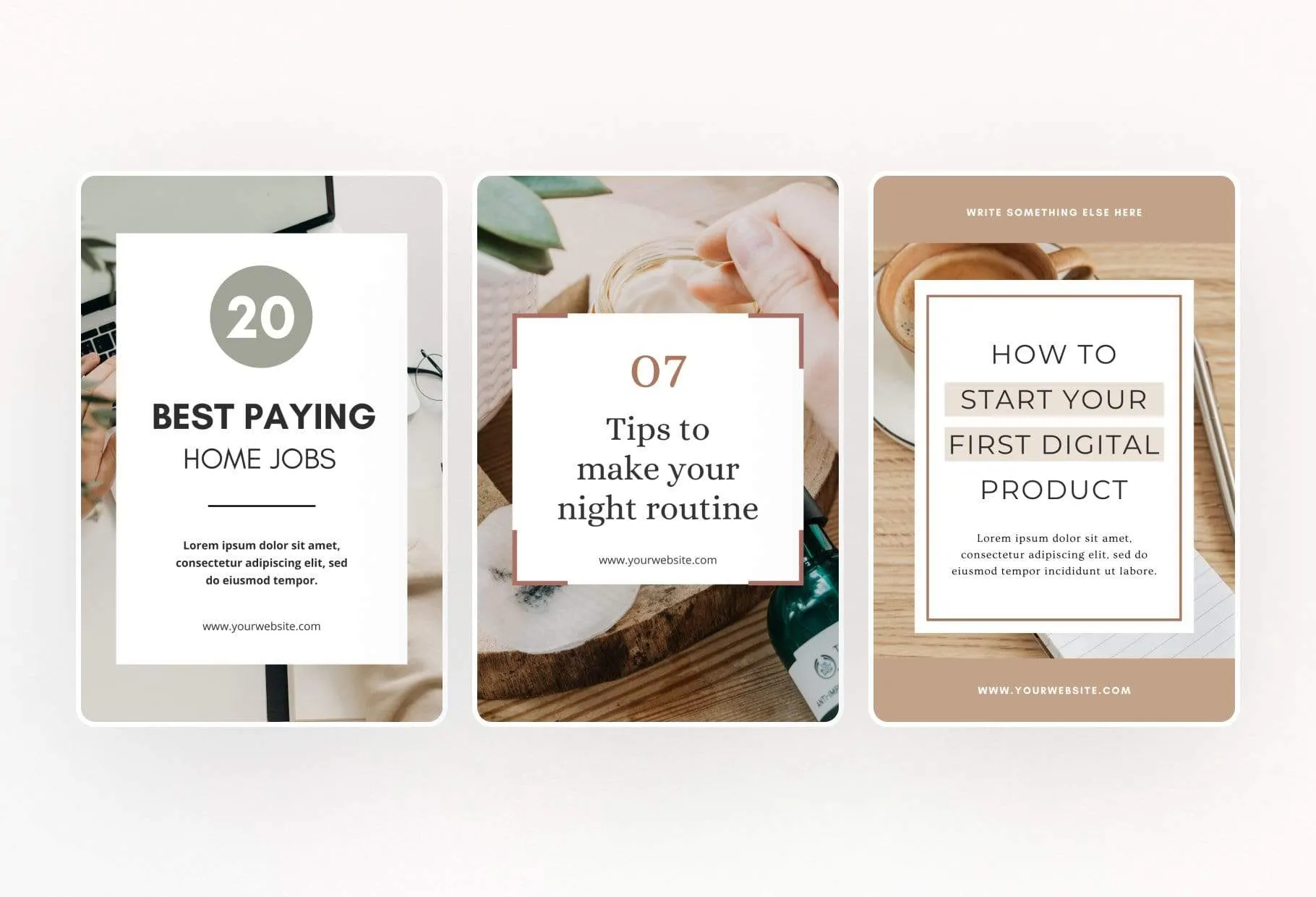 14 Modern Pinterest Templates for Bloggers and Coaches in All Industries Editable Canva Template