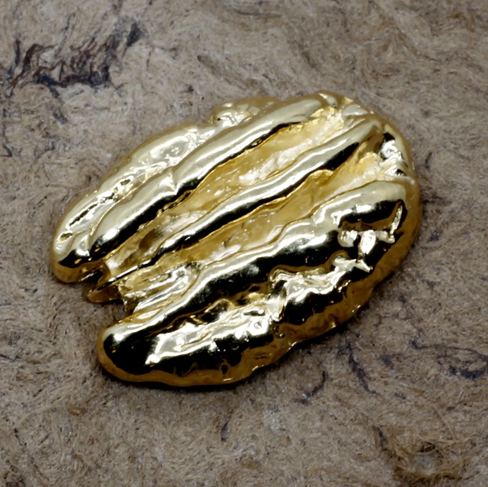14kt Gold Vermeil Pecan Medium Tie Tack