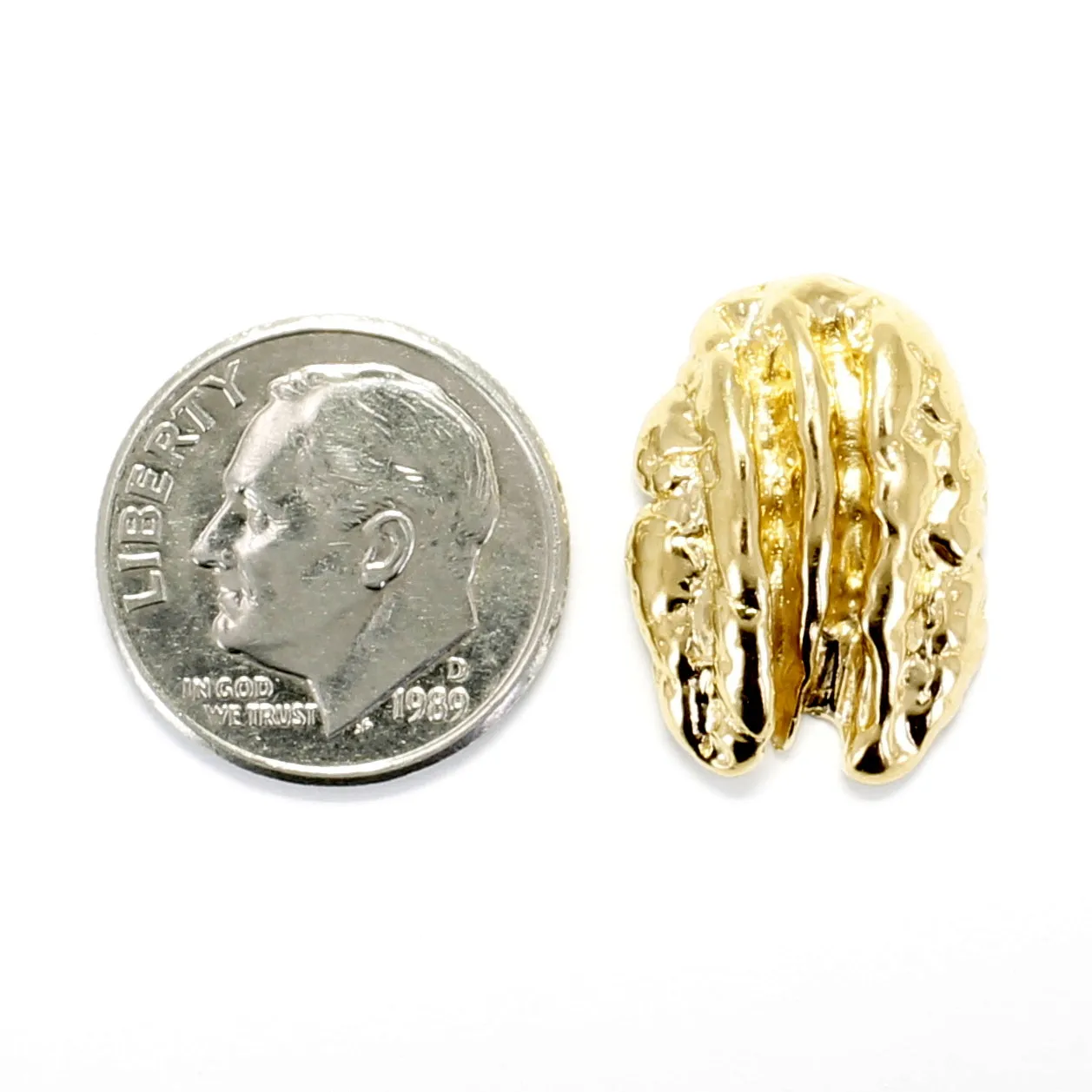 14kt Gold Vermeil Pecan Medium Tie Tack
