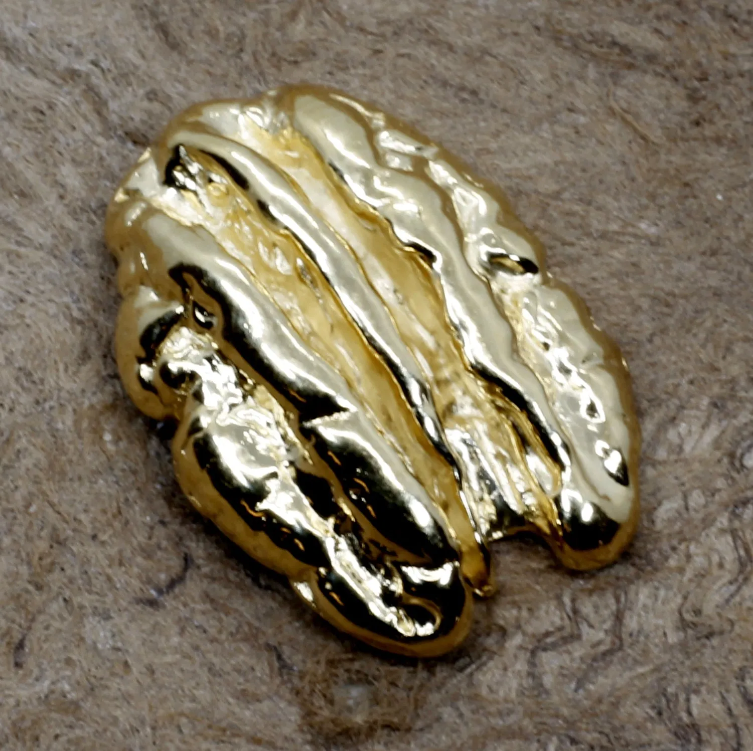14kt Gold Vermeil Pecan Medium Tie Tack