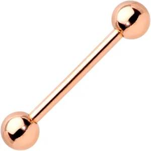 16 Gauge 1/2 Rose Gold IP 4mm Ball Straight Barbell