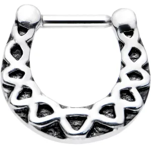 16 Gauge 1/4 Steel Simple Southwestern Septum Clicker