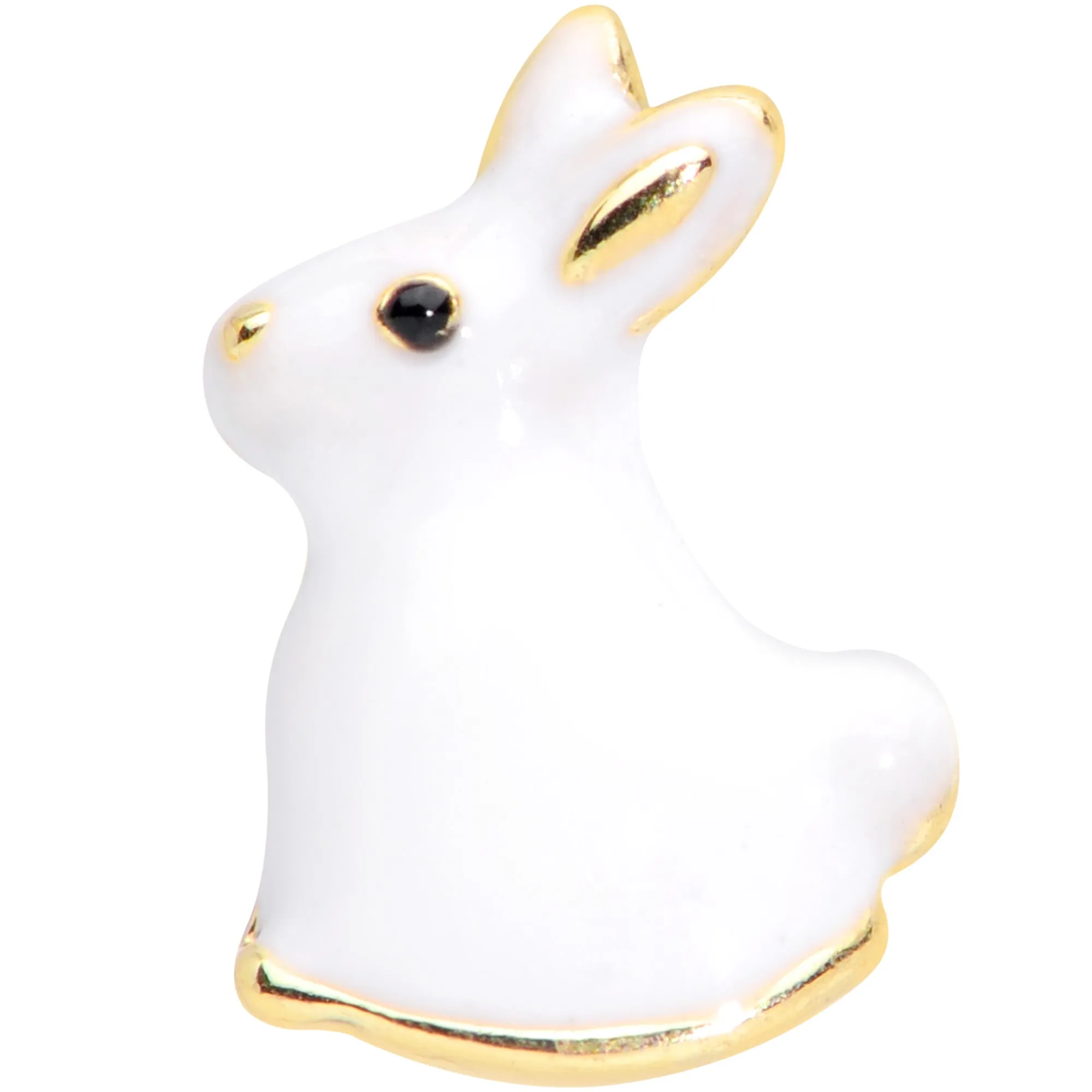 16 Gauge 1/4 White Easter Bunny Rabbit Cartilage Tragus Earring
