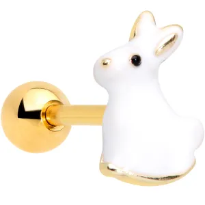 16 Gauge 1/4 White Easter Bunny Rabbit Cartilage Tragus Earring