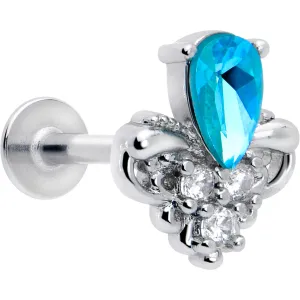 16 Gauge 5/16 Blue Gem Style Simplicity Labret Monroe Tragus