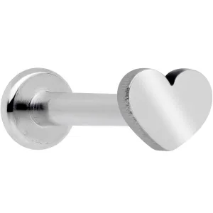 16 Gauge 5/16 Heart Grade 23 Titanium Internal Thread Labret Tragus