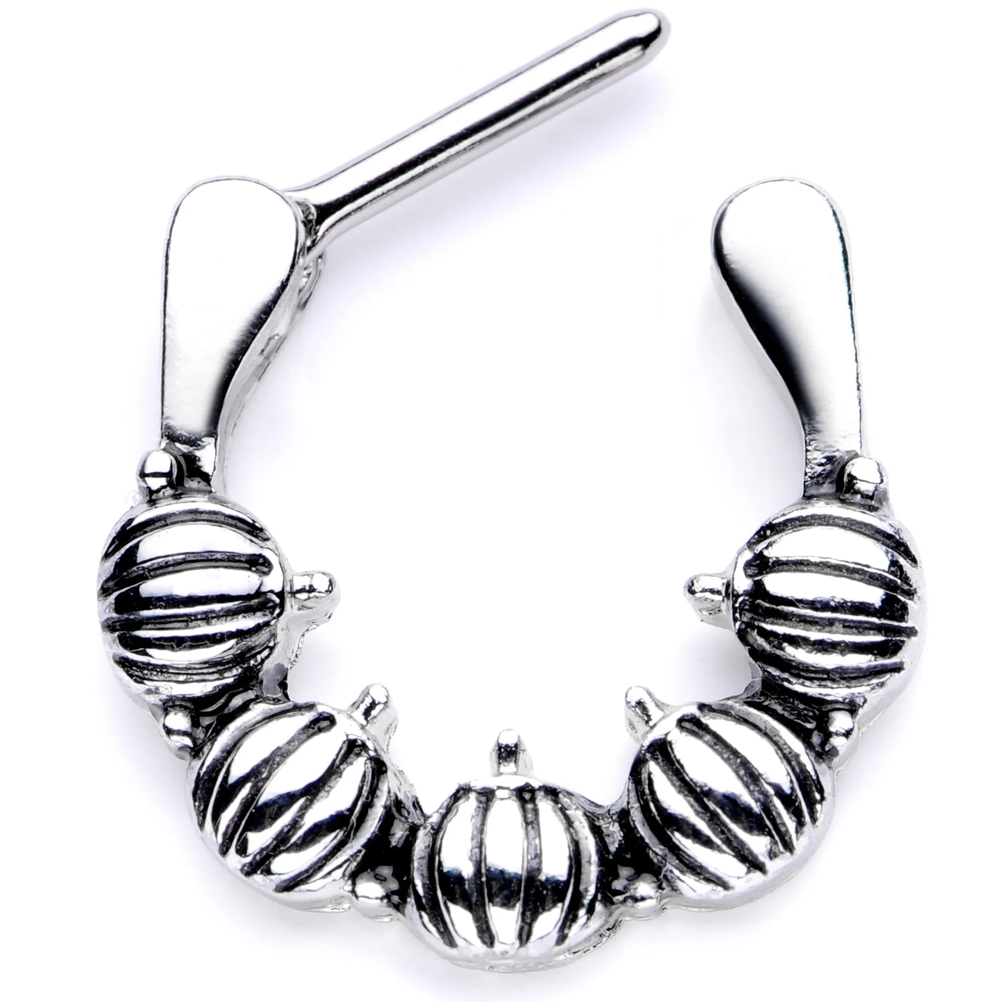 16 Gauge 5/16 Pumpkin Patch Halloween Septum Clicker