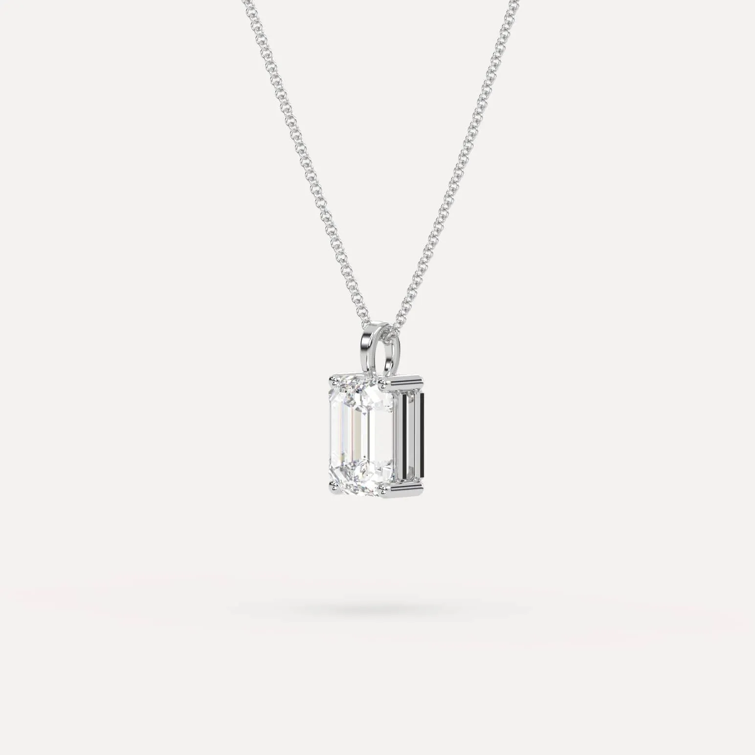 2 carat Emerald Diamond Pendant Necklace