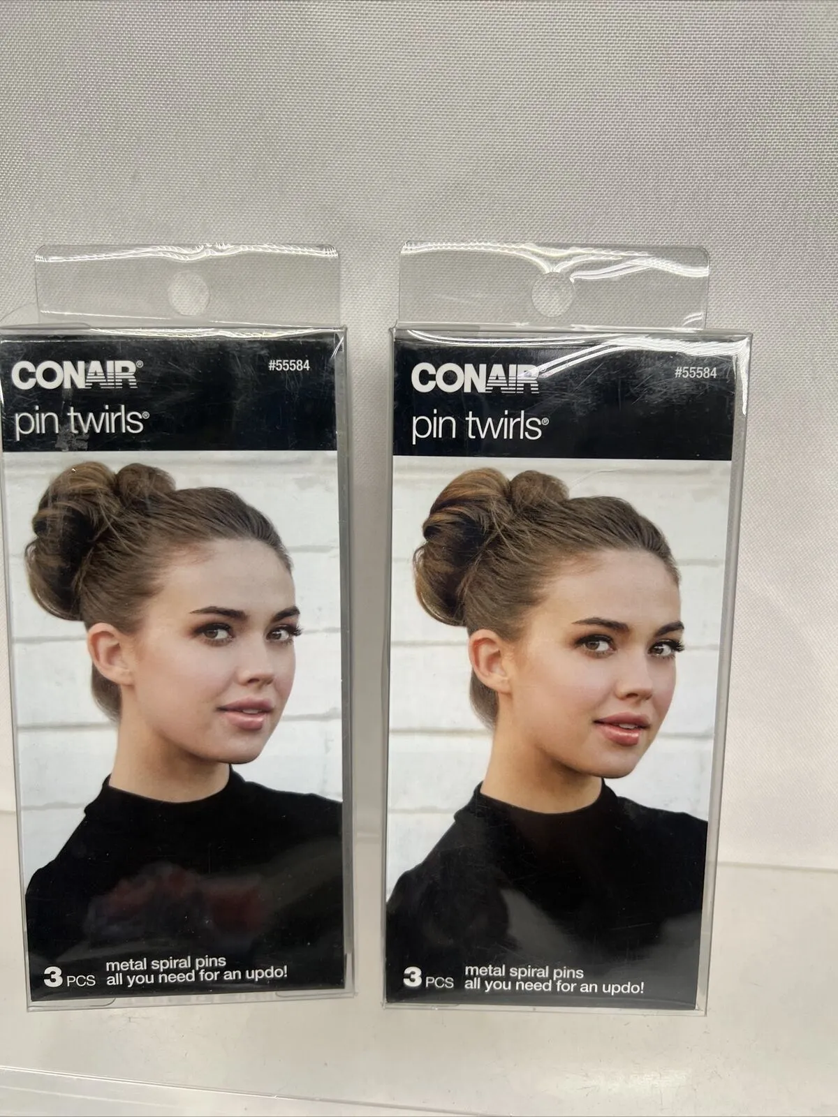 (2) Conair Pin Twirls Metal Spiral Pins 3 PCS All You Need For An Updo! #55584