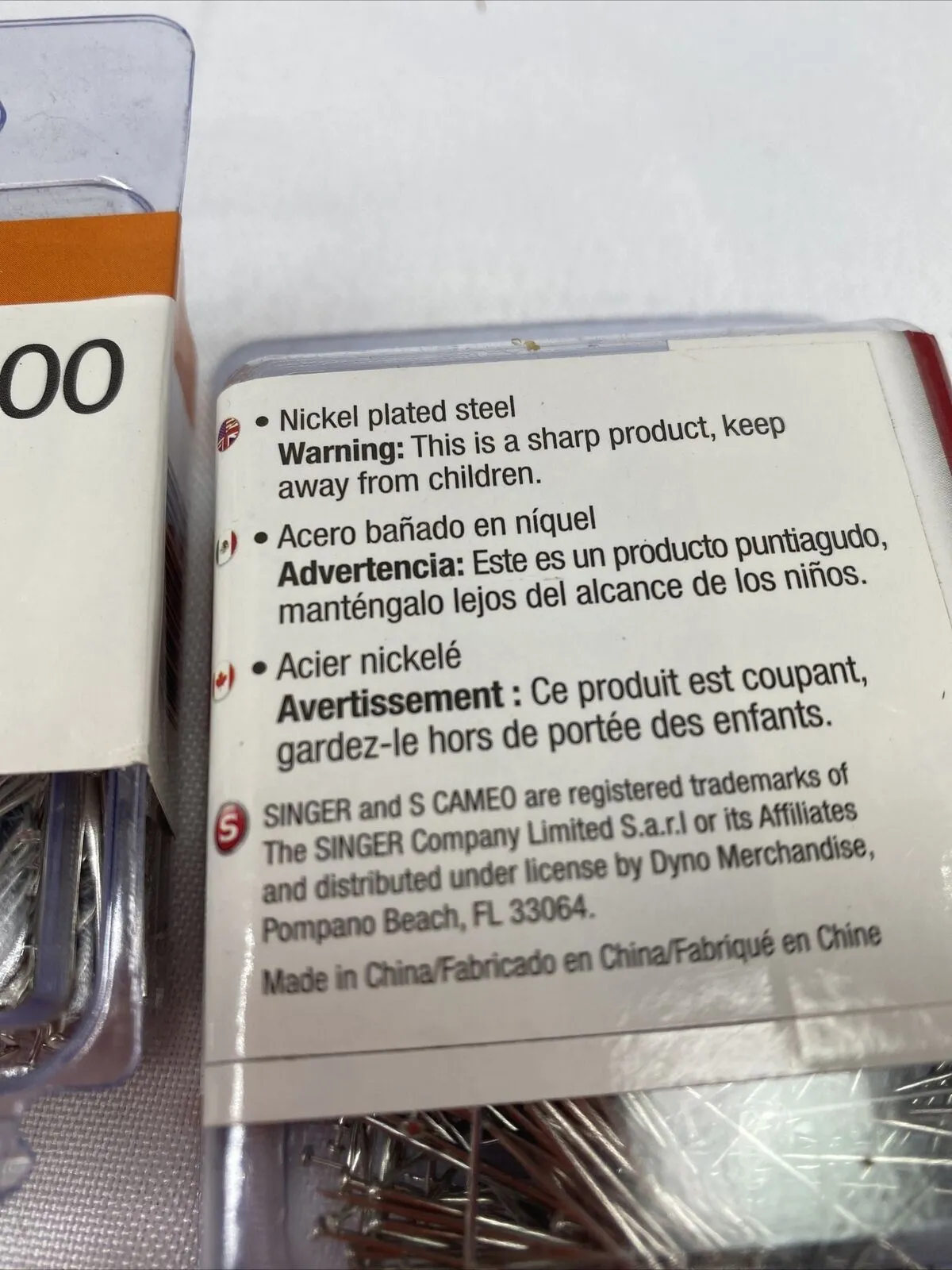 (2) Singer Dressmaker Pins Dressmaker Sewing 500 Pins 1000ttl Bulk COMBINE SHIP