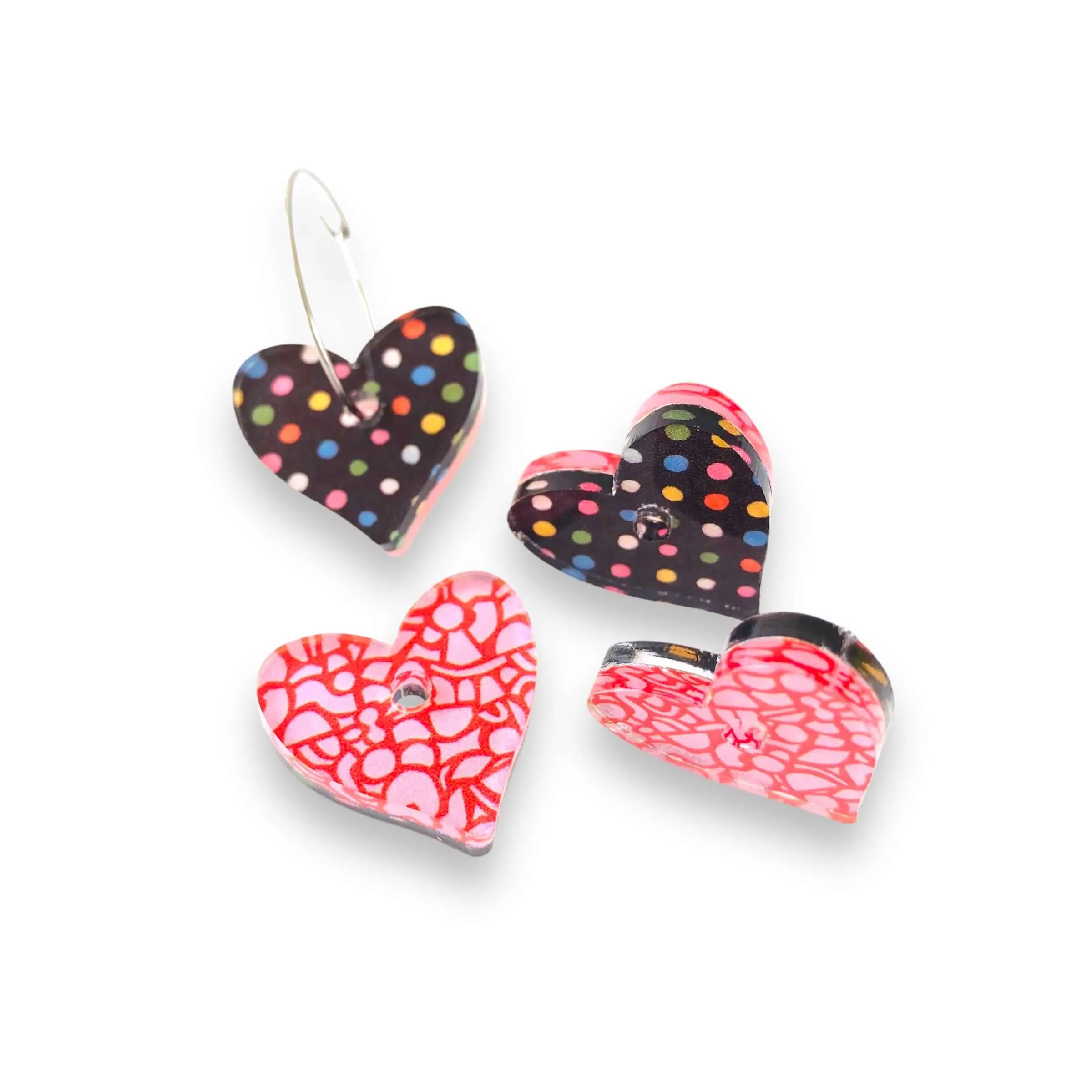 20mm  Flippin Hearts - 3 pair set