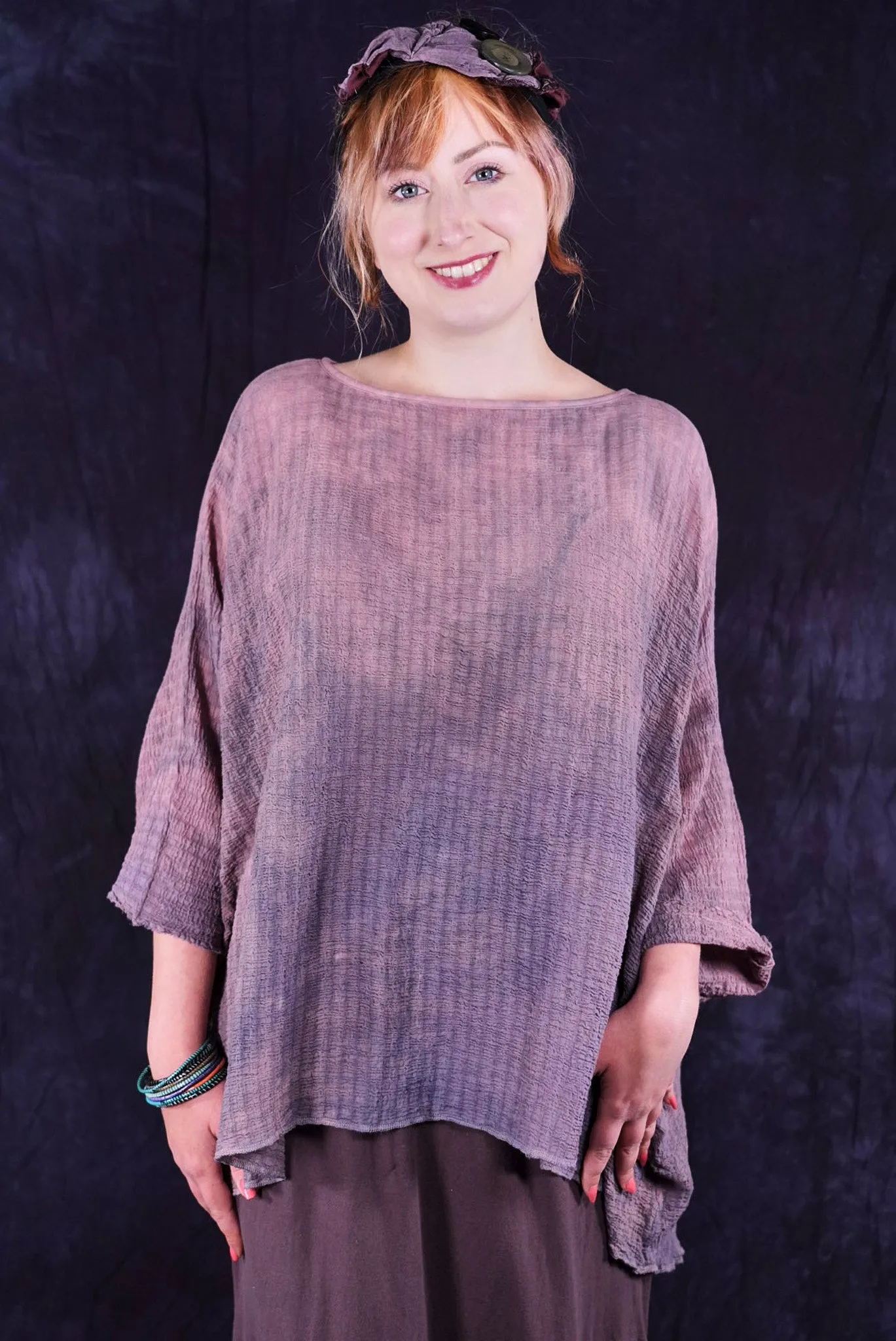 2277HD Crinkle Top Smoky Rose Quartz-O/S
