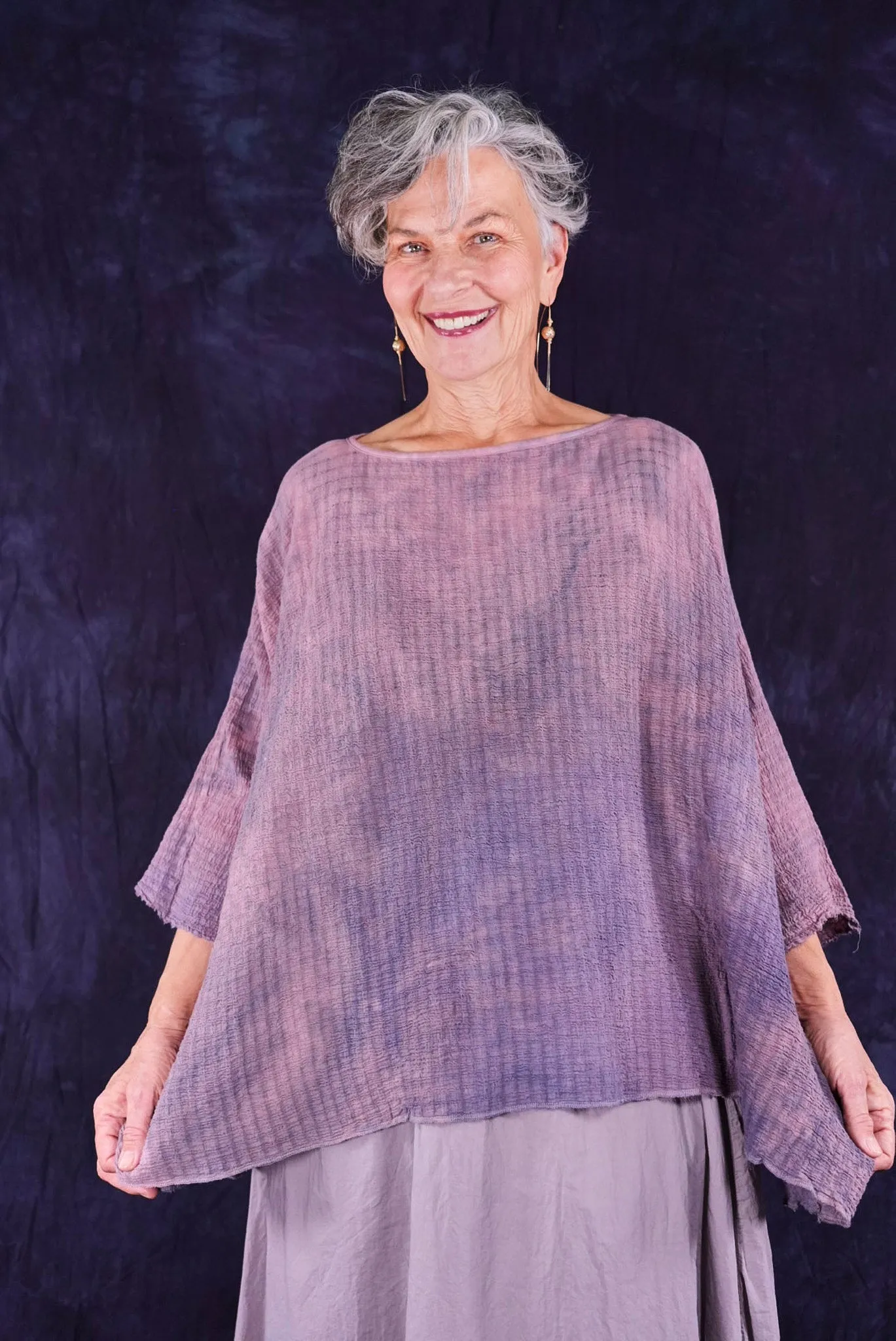 2277HD Crinkle Top Smoky Rose Quartz-O/S