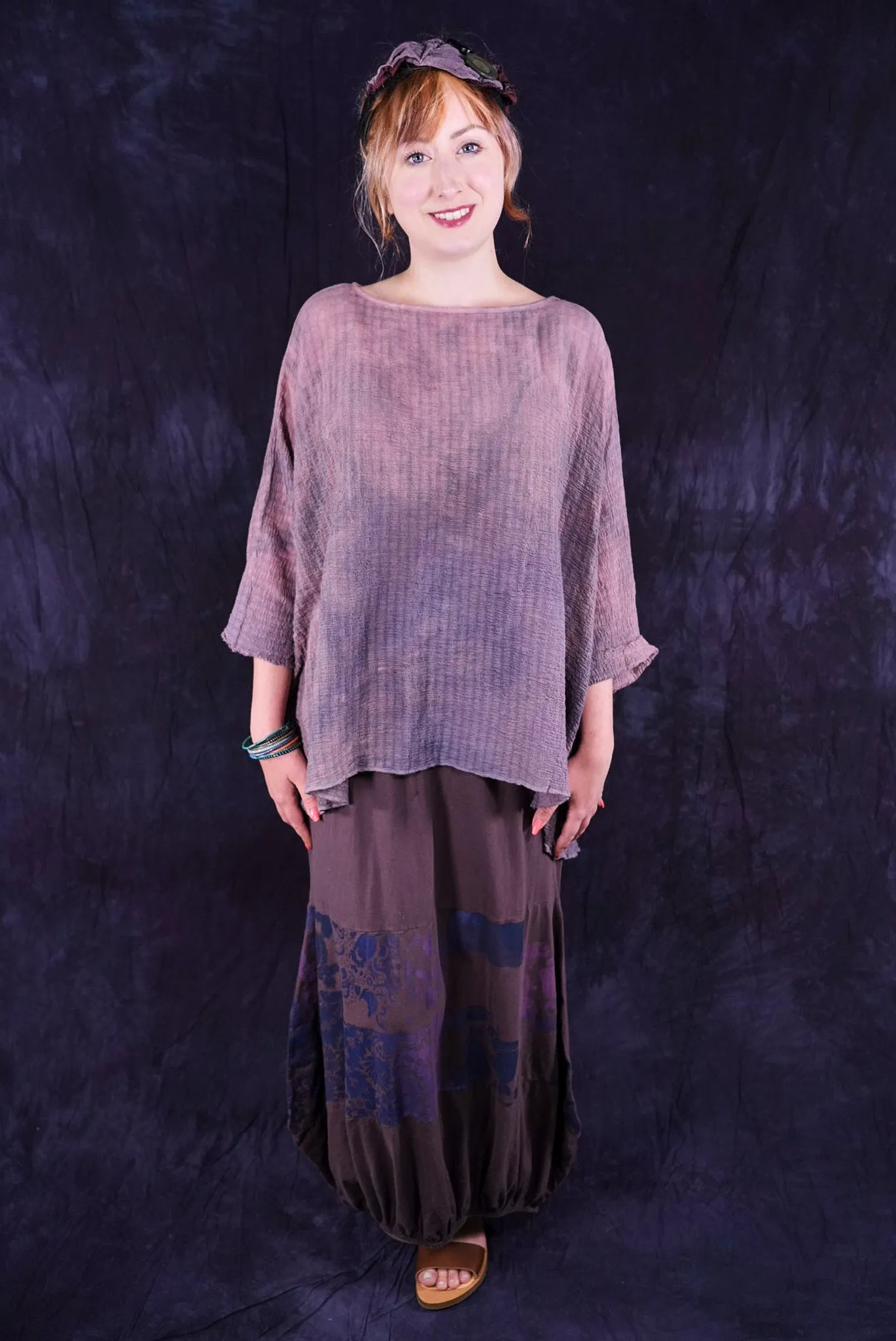 2277HD Crinkle Top Smoky Rose Quartz-O/S