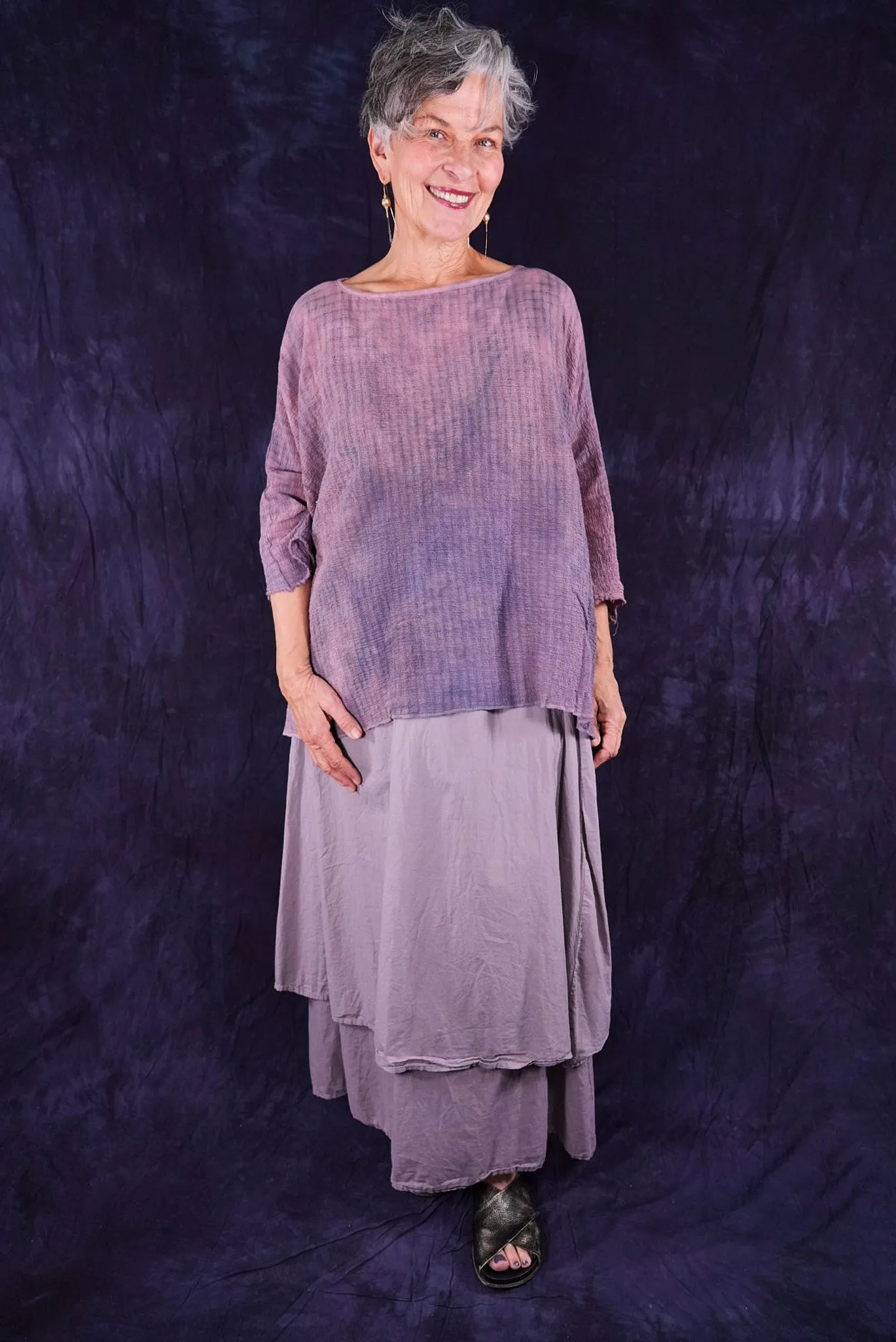 2277HD Crinkle Top Smoky Rose Quartz-O/S
