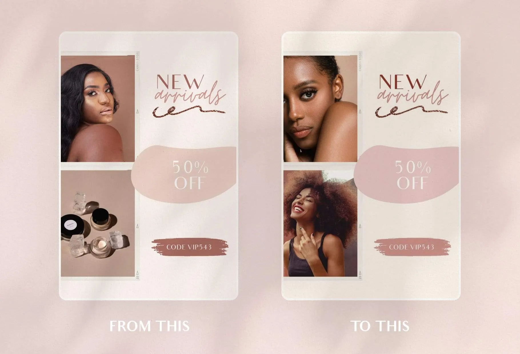 30 Pinterest Engagement Pins Editable Canva Templates Rose Gold
