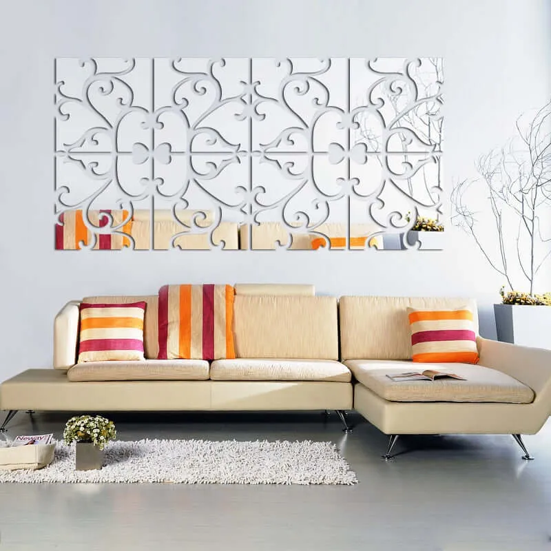 3d mirror wall stickers decorative modern home living