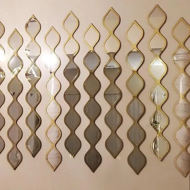 5 Pieces Water Drop Acrylic Wall Decorative Mirrors