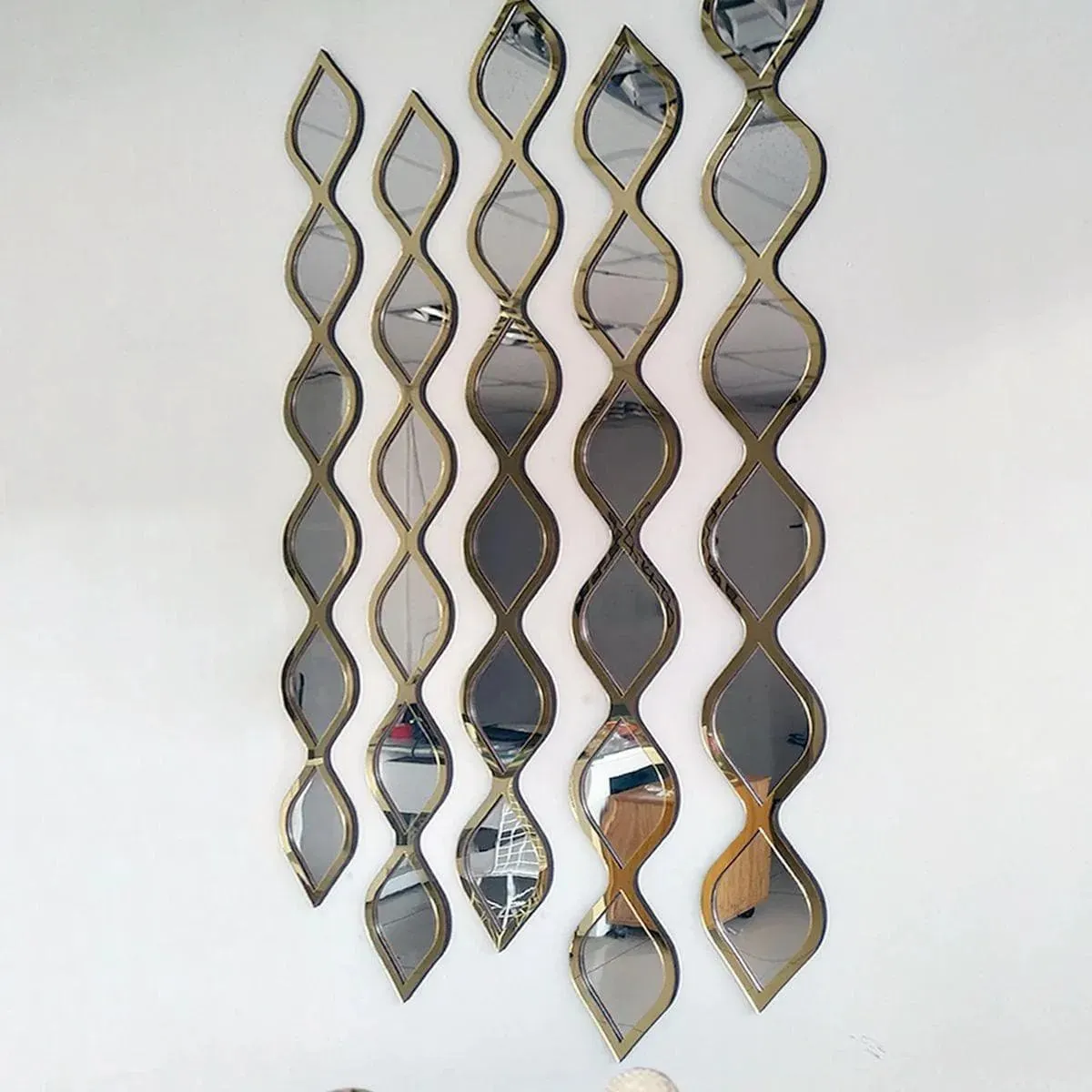 5 Pieces Water Drop Acrylic Wall Decorative Mirrors