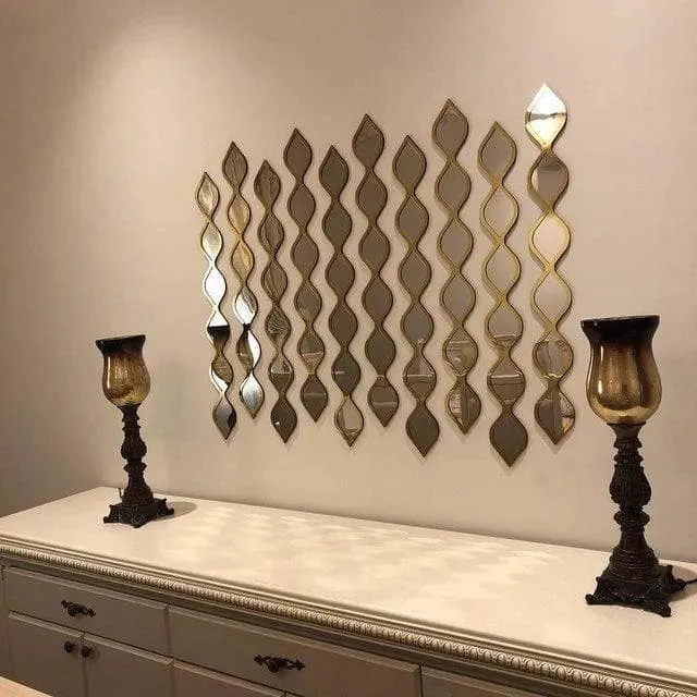 5 Pieces Water Drop Acrylic Wall Decorative Mirrors