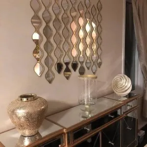 5 Pieces Water Drop Acrylic Wall Decorative Mirrors
