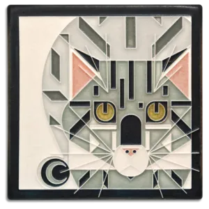 6x6 Catnip (Charley Harper) by Motawi Tileworks