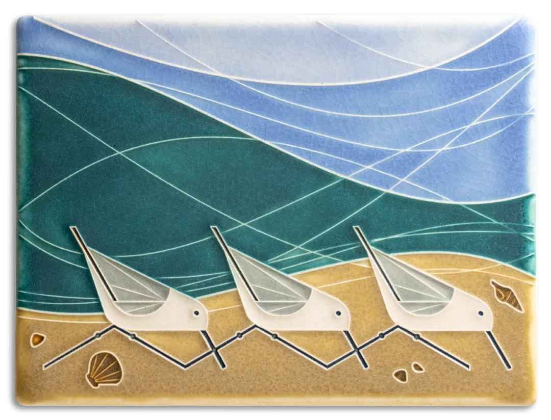 6x8 Beach Birds Sand Tile