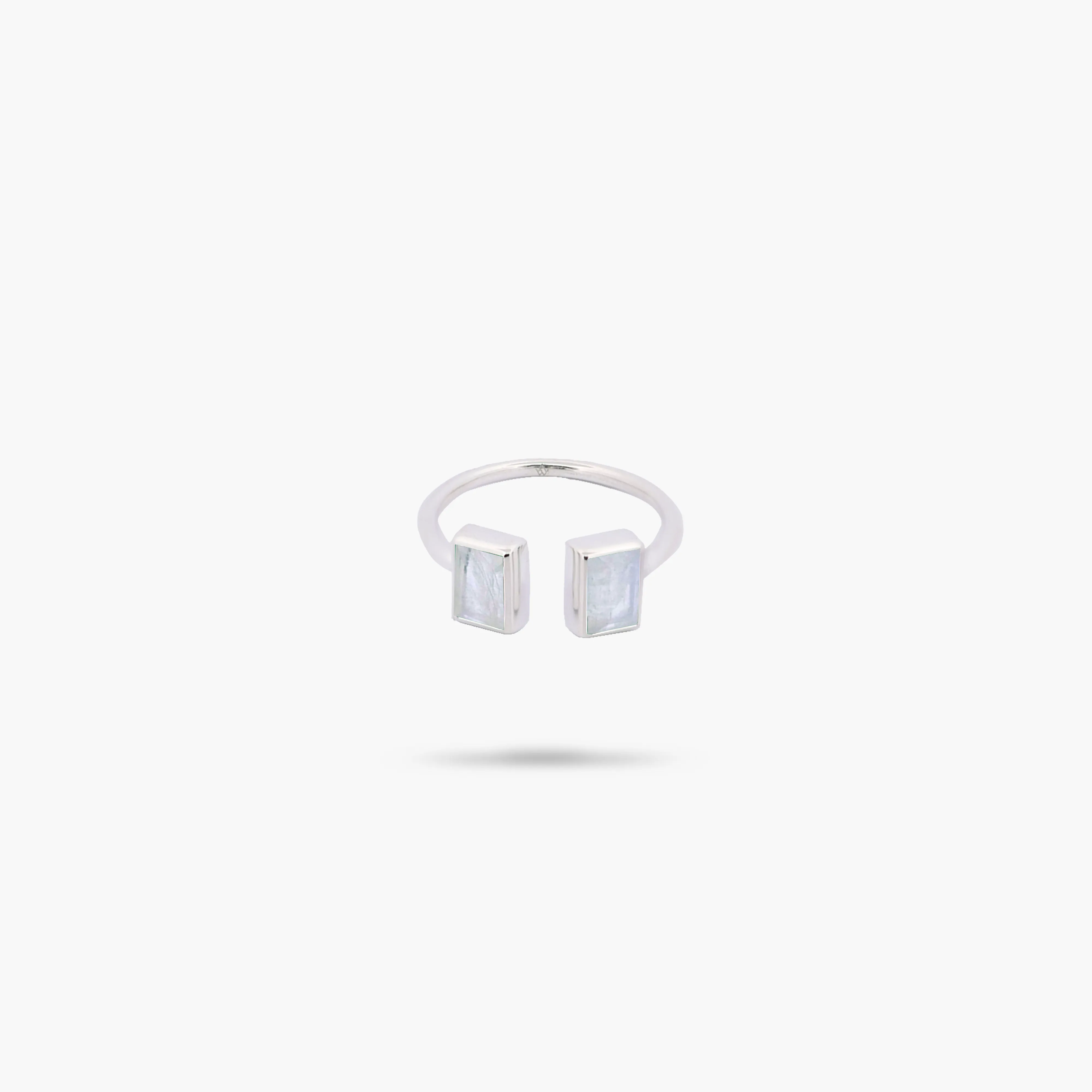 Amare Wear 925 Sterling Silver Moonstone Cuff Ring