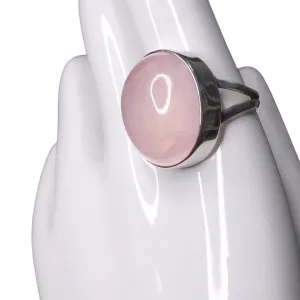 America's Moving Speech: rose quartz and silver ring