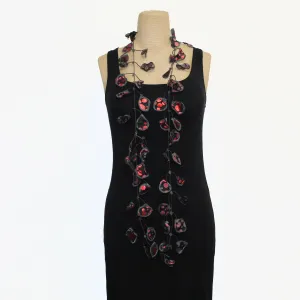 Annemieke Broenink Necklace, Polka Dot Metallic, Burgundy