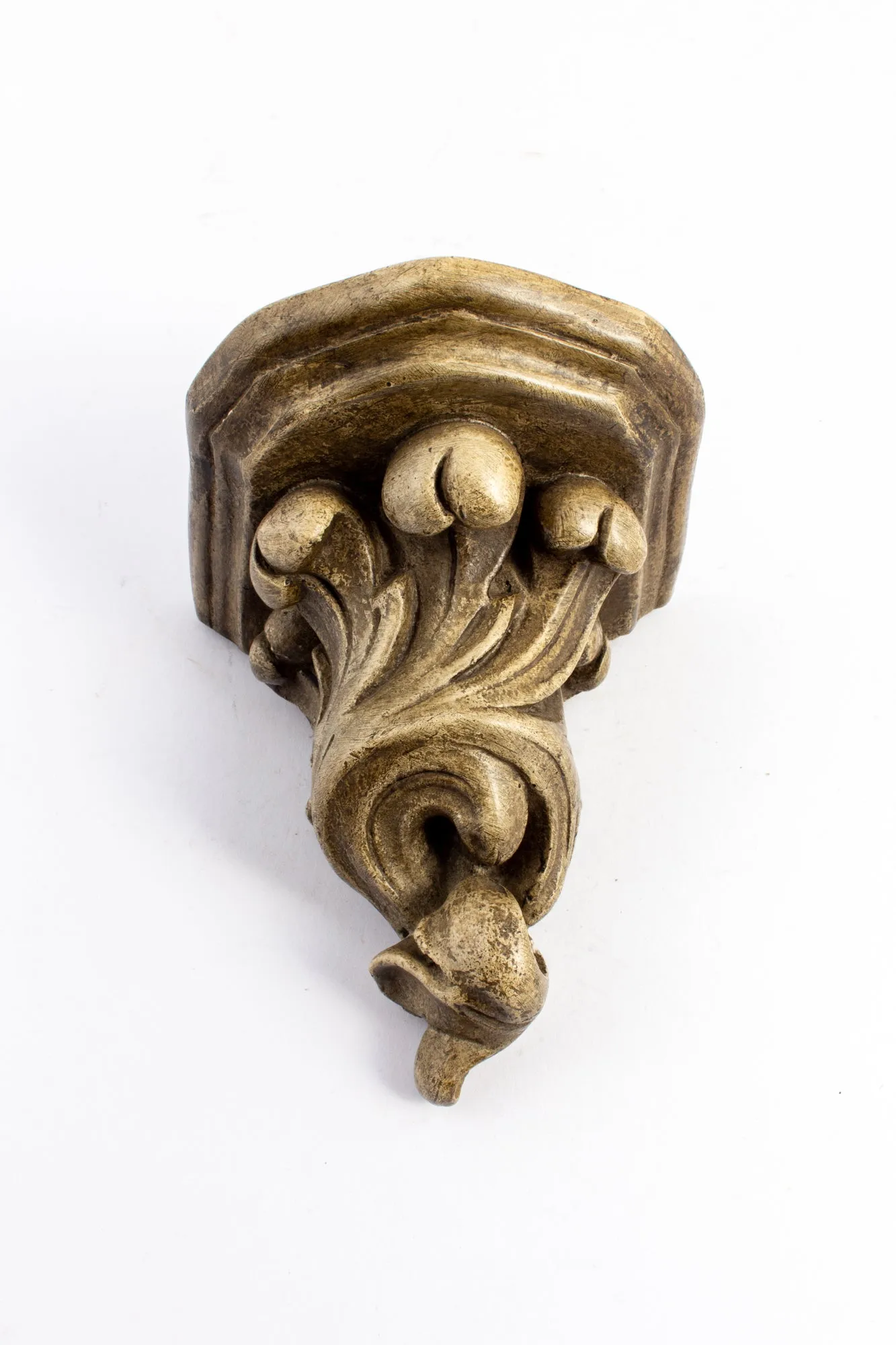 Antique French Small Plaster Decorative Wall Shelf