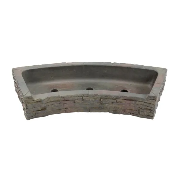Aquascape Curved Stacked Slate Wall Base and Toppers