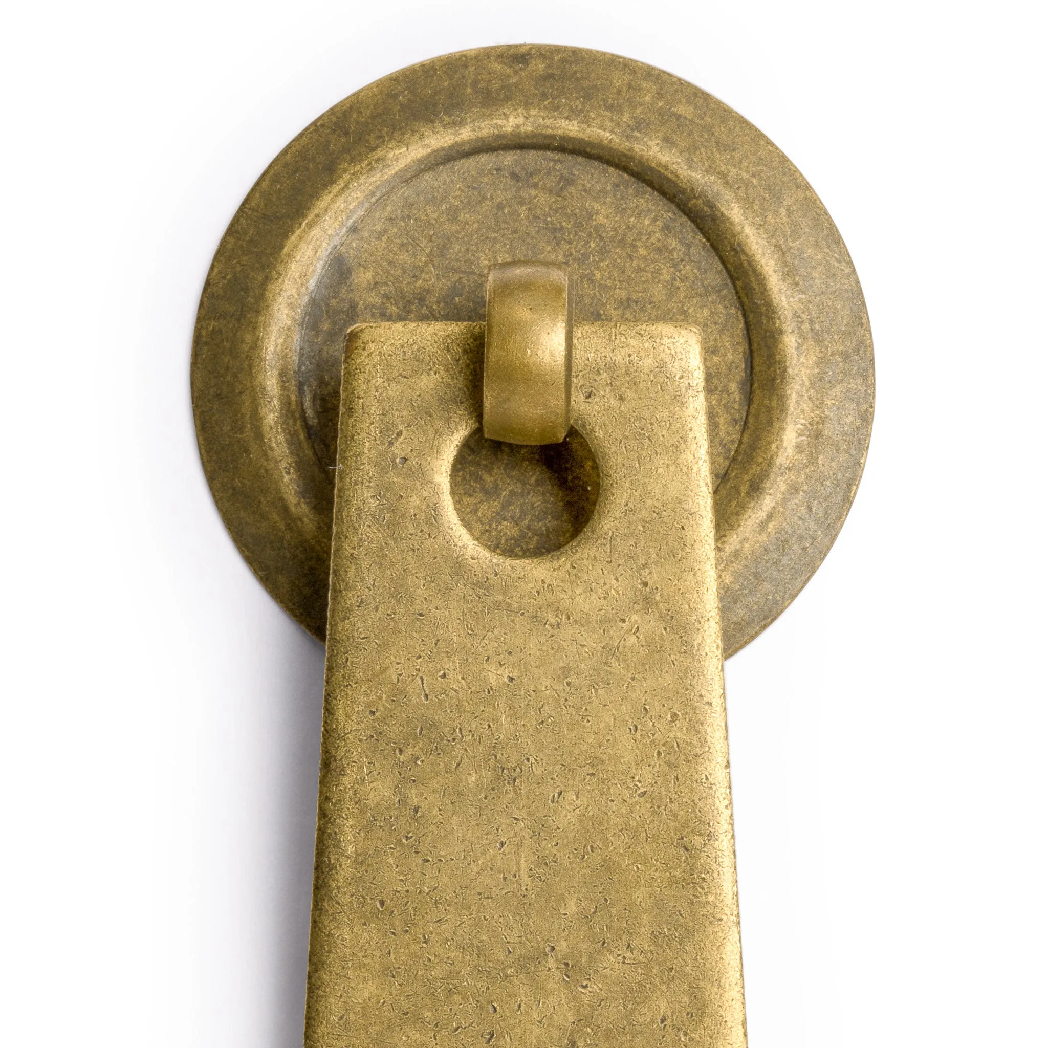 Art Deco Leaf Brass Hardware Pulls 2.7" - Set of 2