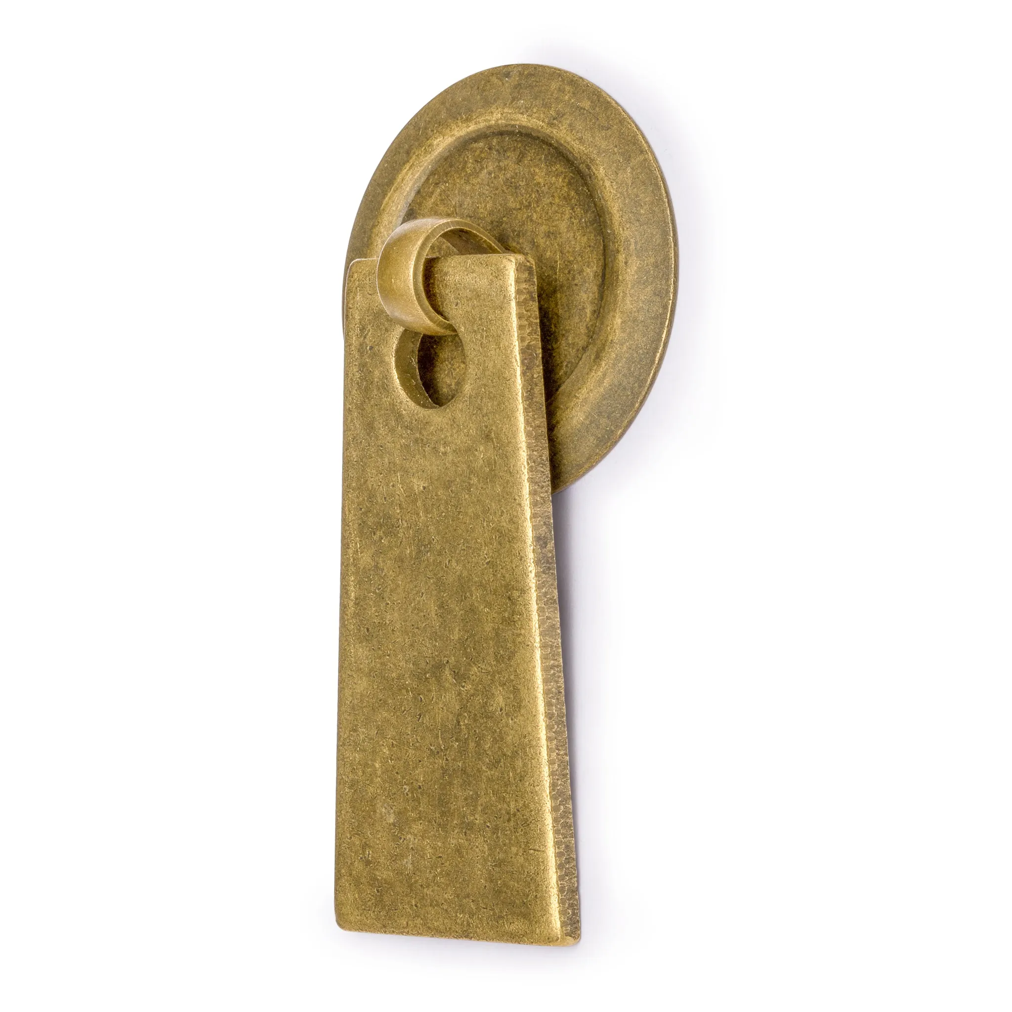 Art Deco Leaf Brass Hardware Pulls 2.7" - Set of 2