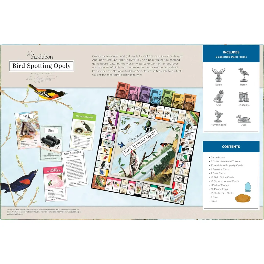 Audubon Bird Spotting Opoly Game