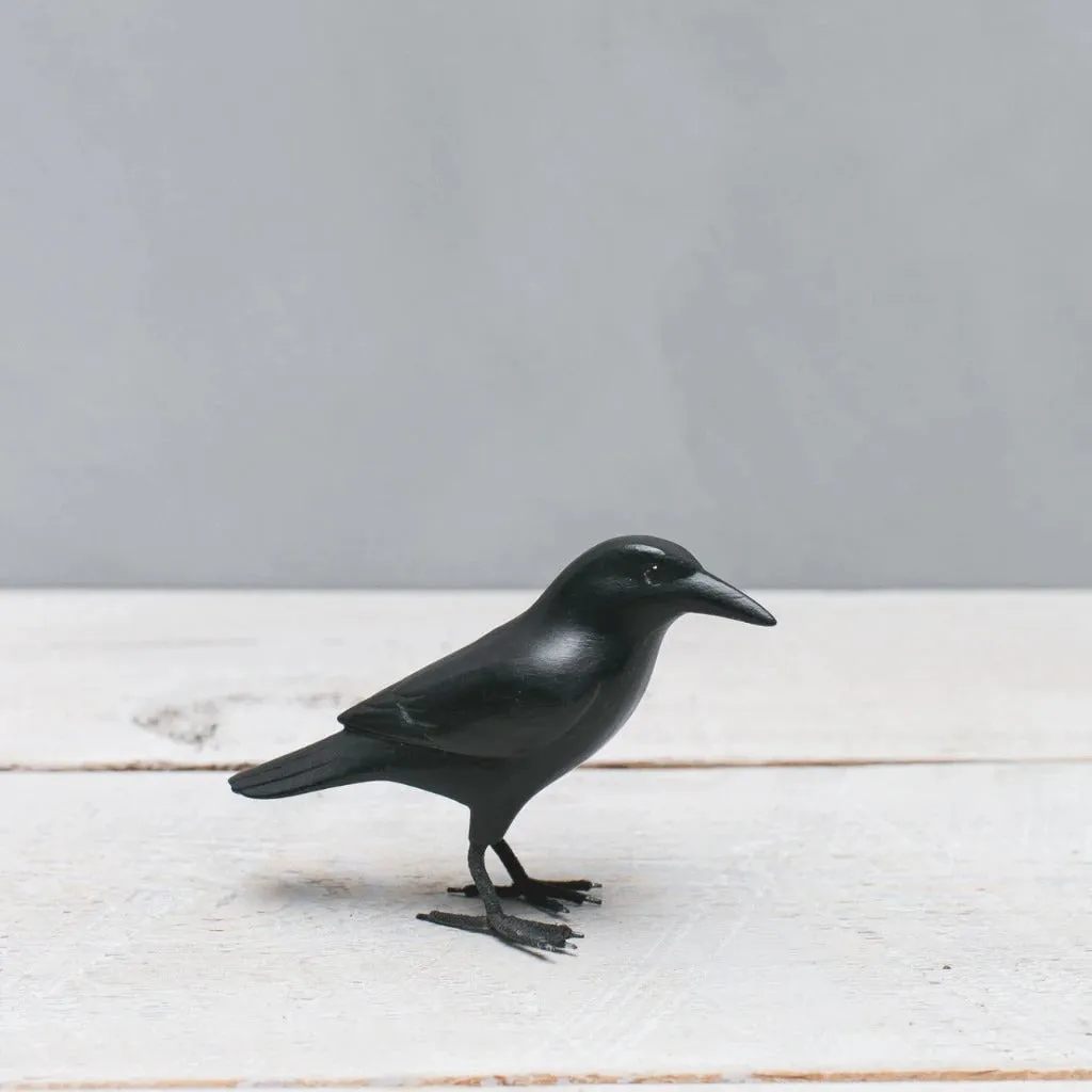 Aviologie - Bird Sculpture - Mini Crow (4") #MCW-111
